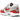Nike Air Max 1 .SWOOSH Low Poly baskets vue latérale avec un design numérique low poly unique en cuir blanc et gris et une semelle en caoutchouc.