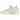 Yeezy Boost 350 V2 Bone baskets vue de côté avec empeigne monochrome blanche en Primeknit, lacets blancs et semelle Boost translucide caractéristique