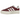 Adidas Gazelle Bold Shadow Red baskets en vue laterale avec une tige en suede rouge, des details blancs et une semelle