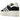 Adidas Gazelle Bold Core Black White baskets en vue angulaire avec daim noir, bandes en cuir blanc et la semelle plateforme caractéristique.