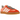Adidas Gazelle Indoor Beam Orange baskets en profil latéral avec une tige en suède orange, des détails blancs et une semelle