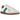 Adidas BW Army Core White Power Green baskets vue sous angle avec tige en cuir blanc, details verts et semelle en gomme