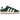 Adidas Campus 00s Forest Glade baskets vue sous angle, avec empeigne en daim vert foncé, bandes en cuir blanc et lacets blancs épais.