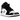 Air Jordan 1 Mid Patent Black Silver Metallic Gold baskets vue latérale avec empiècements en cuir verni noir brillant et détails dorés