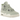 Baskets Air Jordan 4 Retro Seafoam Sail vue de profil avec empeigne blanche, détails verts, unité Air visible au talon et semelle classique