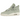 Baskets Air Jordan 4 Retro Seafoam Sail en vue latérale avec empeigne en cuir blanc, accents verts, unité Air visible et semelle détaillée.