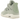 Air Jordan 4 Retro Seafoam Sail baskets vue latérale en coloris blanc et vert avec unité Air visible et empeigne en cuir classique