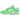 Baskets Nike Dunk Low Green Strike vue de côté avec des superpositions en cuir vert vif, une base blanche et un Swoosh Nike noir emblématique