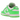 Nike Dunk Low Green Strike baskets vue latérale avec empeigne en cuir blanc, détails verts contrastants, swoosh classique et semelle en caoutchouc
