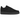 Baskets Nike Air Force 1 Low Triple Black Canvas vue de profil avec empeigne en toile noire, lacets assortis et semelle extérieure robuste