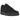 Nike Air Force 1 Low Triple Black Canvas baskets vue latérale avec empeigne en toile noire, lacets ton sur ton et semelle en caoutchouc.