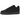Nike Air Force 1 Low Triple Black Canvas baskets vue latérale avec empeigne en toile noire, semelle noire assortie et lacets noirs classiques.
