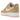 Nike Air Force 1 Low Linen Canvas baskets vue latérale avec une tige en toile beige, une semelle blanche et un logo Swoosh blanc brodé