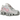 Nike Shox TL Pink Foam baskets vue latérale avec son amorti mécanique caractéristique dans la semelle, tige en mesh rose et superpositions.