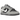 Nike Dunk Low Light Smoke Grey Anthracite baskets vue latérale élégante avec tige en cuir gris foncé et semelle intermédiaire blanche
