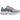 Nike P-6000 Metallic Silver Cool Red baskets vue latérale avec superpositions argentées brillantes, Swoosh rouge et tige blanche matelassée