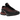 Nike Air Max Dn Bred baskets en vue inclinée, présentant une empeigne noire avec des accents rouges et le système d'amorti Air moderne dans la semelle