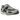 Nike Zoom Vomero 5 Dark Smoke Grey Vachetta baskets vue angulaire avec empeigne en mesh gris foncé, détails en cuir et semelle texturée