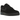 Nike Air Force 1 Low 07 Black University Blue baskets vue latérale avec empeigne en cuir noir, swoosh bleu clair et semelle intercalaire blanche