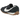 Nike Moon Shoe SP Jacquemus Off Noir baskets vue latérale avec empeigne noire en textile aux coutures uniques et semelle blanche contrastante