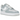 Nike Air Force 1 Low 07 LV8 Wolf Grey Vast Grey White baskets vue latérale avec une empeigne en cuir gris clair et une semelle intermédiaire blanche