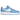 Nike Air Force 1 Low '07 LV8 Psychic Blue White Patent baskets vue latérale avec détails en cuir verni bleu brillant et semelle intermédiaire blanche