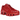 Nike Shox TL Gym Red White baskets vue latérale avec une tige rouge vif, un swoosh blanc et les colonnes d'amorti Shox caractéristiques