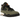 Baskets Air Jordan 4 Retro OG SP Undefeated vue sous un angle élégant avec une empeigne en nubuck vert olive, des détails orange et une semelle noire.