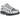 Baskets Nike P-6000 Photon Dust Anthracite vue latérale avec empeigne en mesh gris, superpositions en cuir texturé et semelle blanche