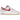 Nike Air Force 1 Low 07 LV8 Summit White Varsity Red Gum baskets vue de côté avec un swoosh rouge et une semelle extérieure en gomme classique