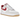 Nike Air Force 1 Low 07 LV8 Summit White Varsity Red Gum baskets vue latérale avec empeigne en cuir blanc, swoosh rouge et semelle en gomme