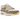 Nike Air Max 1 Cave Stone baskets profil latéral avec tige texturée grise, semelle intermédiaire blanche et l'emblématique amorti Air apparent au talon.