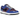 Nike Dunk Low Retro SE Patent Paramount Blue Viotech baskets vue latérale avec cuir verni bleu brillant, panneaux colorés et semelle intermédiaire blanche.