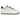 Nike Air Force 1 Low Mini Jewel White Gorge Green baskets en vue angulaire classique avec une tige en cuir blanc et un petit Swoosh Jewel vert