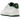 Baskets Nike Air Force 1 Low Mini Jewel White Gorge Green vue de profil avec empeigne en cuir blanc et un mini swoosh vert foncé sur le côté.