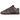 Nike Dunk Low Retro SE Cave Stone baskets vue sous angle avec des empiècements en daim marron, une boîte à orteils perforée et des lacets blancs
