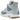 Air Jordan 4 Retro TEX Denim Worn Blue baskets vue latérale avec empeigne en jean bleu délavé, lacets blancs et semelle détaillée.