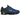 Nike Shox TL Black Lyon Blue Varsity Maize baskets en vue latérale avec la semelle à ressorts emblématique, tige noire et détails bleus.