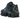 Nike Shox TL Black Lyon Blue Varsity Maize baskets vue latérale avec empeigne en mesh noir, colonnes d'amorti emblématiques et détails bleus et jaunes.