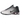 Baskets Nike Shox R4 Sakura en vue latérale avec son talon Shox emblématique, empeigne blanche, détails roses et design perforé