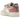 Nike Air Force 1 Low Mushroom baskets vue latérale avec empeigne en daim beige, swoosh marron et semelle intermédiaire blanche