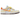 Nike Dunk Low Beach baskets vue sous un angle avec une empeigne en daim clair, des détails en cuir couleur sable et une semelle en gomme blanche