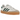 Adidas Sambae White Collegiate Green Gum baskets vue sous angle avec tige blanche, bandes vertes et semelle en gomme marron classique