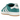 Adidas Campus 00s Legacy Teal Cloud White Gum baskets vue latérale avec empeigne en daim vert, bandes en cuir blanc et semelle gomme