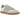 Adidas Samba OG Off White Alluminum baskets vue latérale avec empeigne en cuir blanc cassé, bout en suède gris et bandes noires.