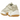 Adidas Yeezy 500 Stone Taupe baskets en vue latérale inclinée, présentant une empeigne en daim et mesh beige ainsi qu'une épaisse semelle amortissante.