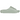 Yeezy Slide Salt baskets vue de profil, fabriquées en mousse EVA gris clair moulée avec une semelle extérieure crantée et un design minimaliste