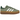 Adidas Gazelle Bold Silver Green Gum baskets vue latérale avec empeigne argentée brillante, bandes vertes et semelle extérieure en gomme