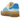 Adidas Gazelle Bold Almost Blue Yellow baskets vue latérale avec tige en daim bleu clair, semelle plateforme jaune et bandes classiques.