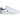 Adidas Stan Smith White Black Mini Trefoil baskets vue de profil avec tige en cuir blanc, talon noir et petit logo Trefoil emblématique